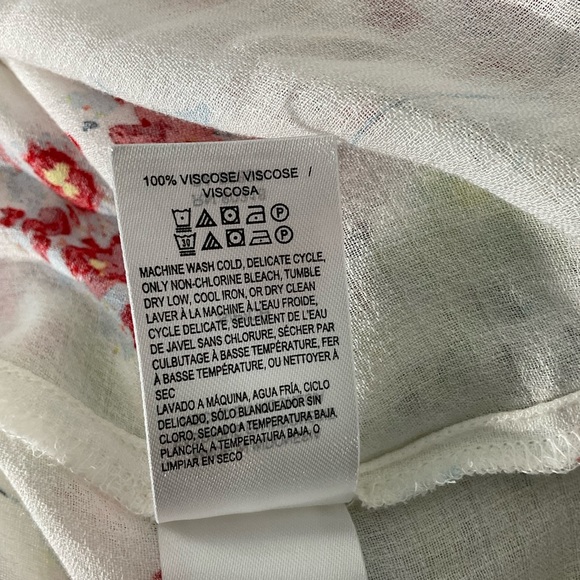 Lucky Brand White Notched Collar Relaxed Blouse - Picture 2 of 7